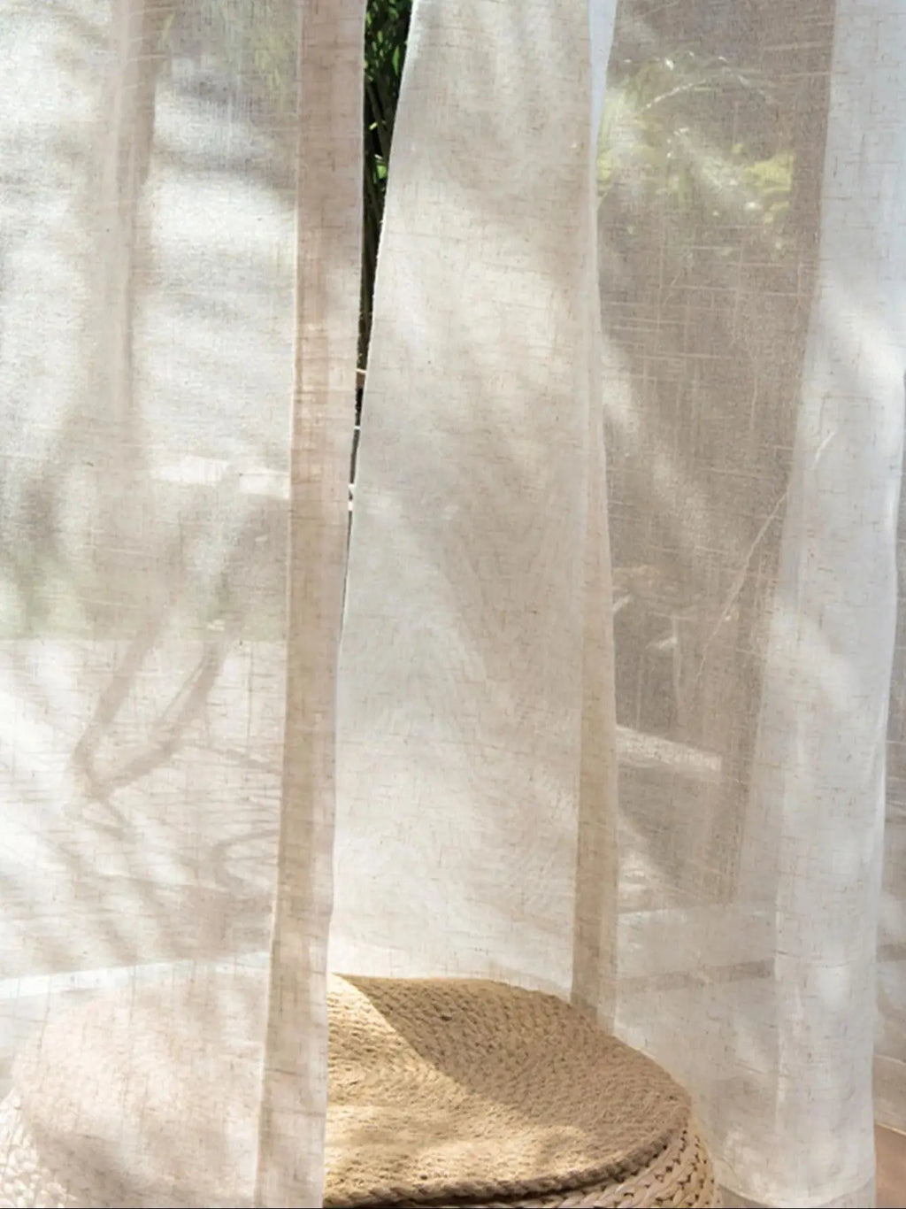 Modern Linen Semi-Sheer Curtains