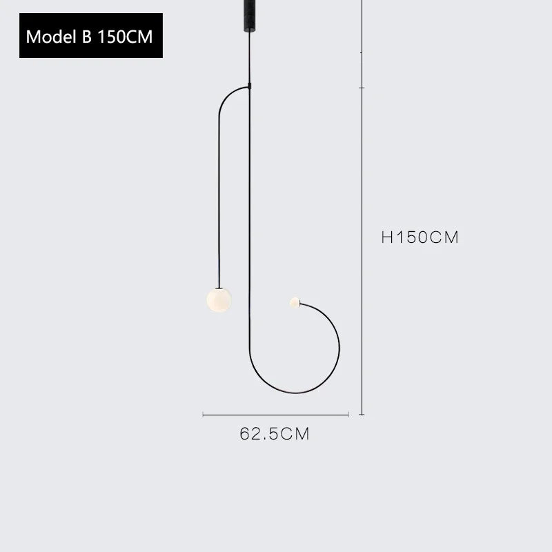 Nordic Glass Arc Pendant Lamp
