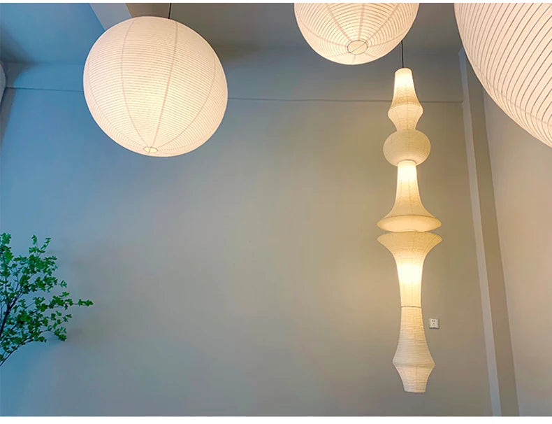 Wabi-Sabi Paper Pendant Chandelier