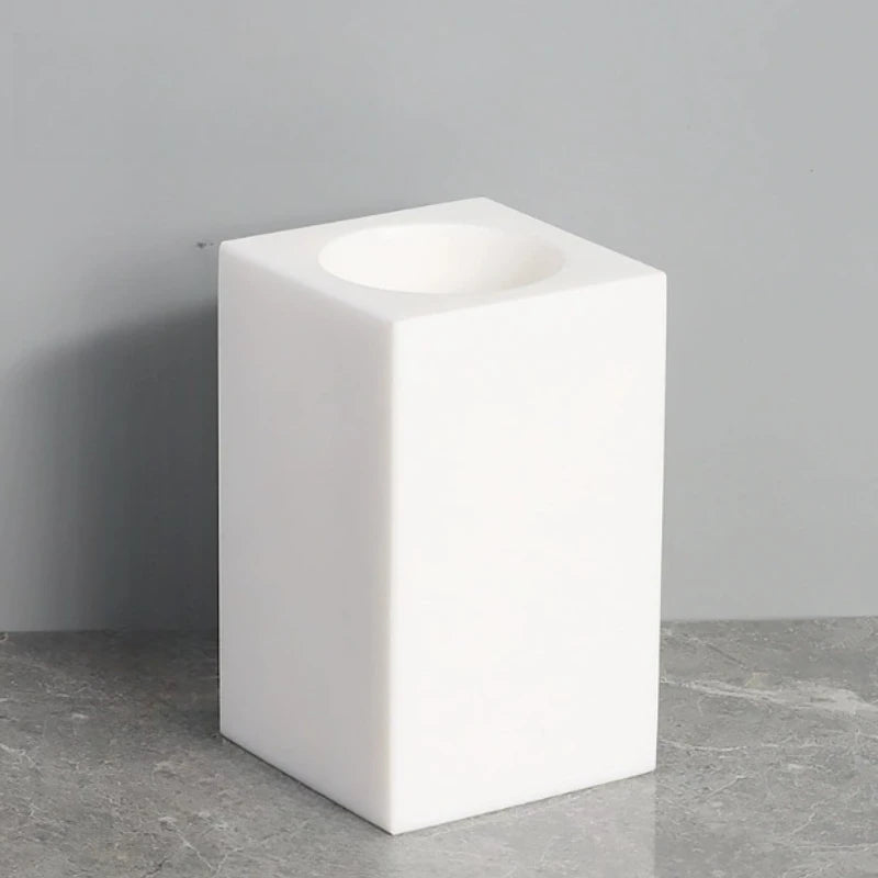 White Marble Bathroom Set