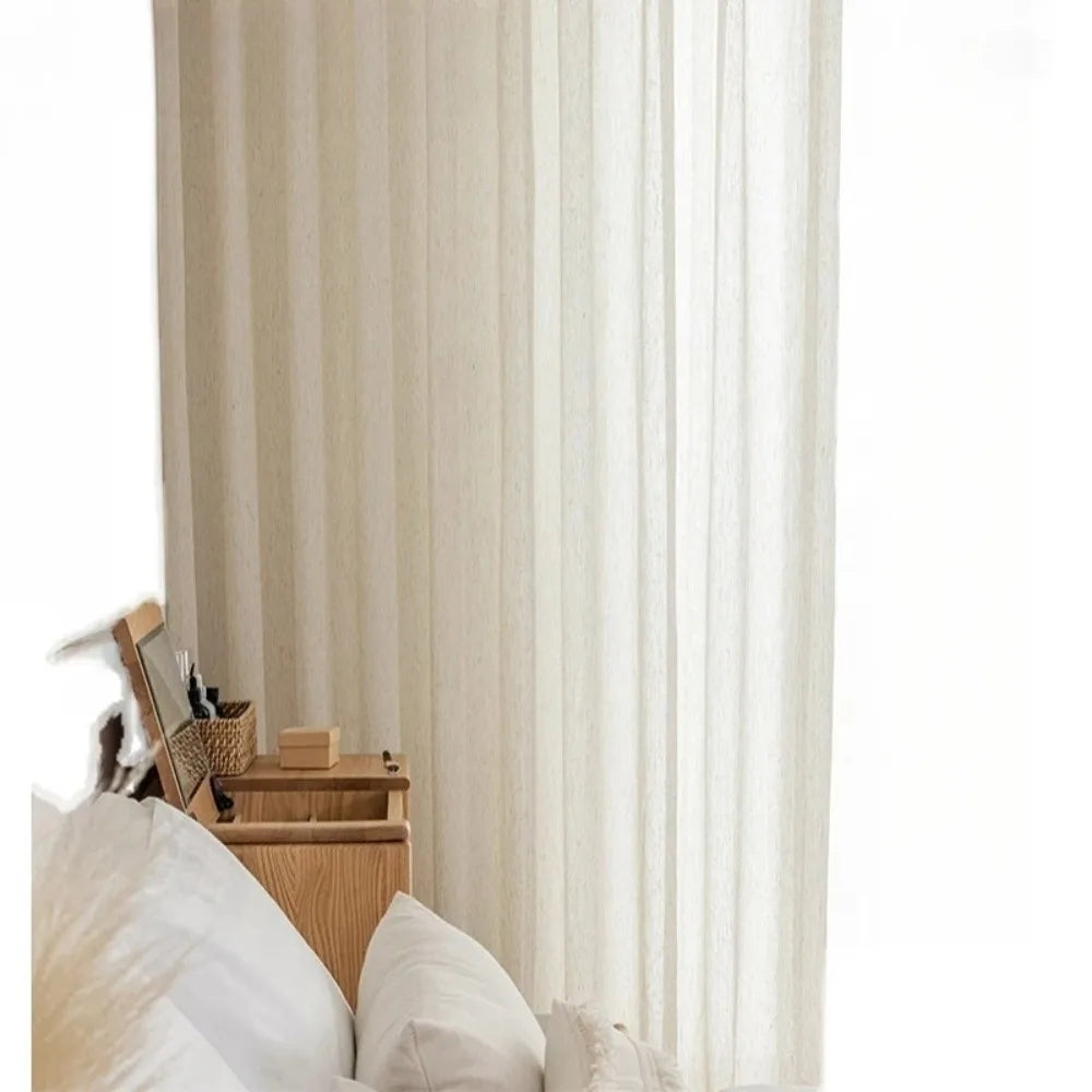 Japanese Linen-Blend Sheer Curtains