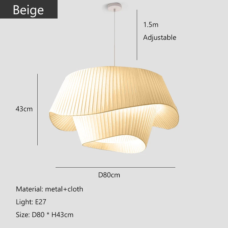 Wabi-Sabi Fabric Pendant Chandelier