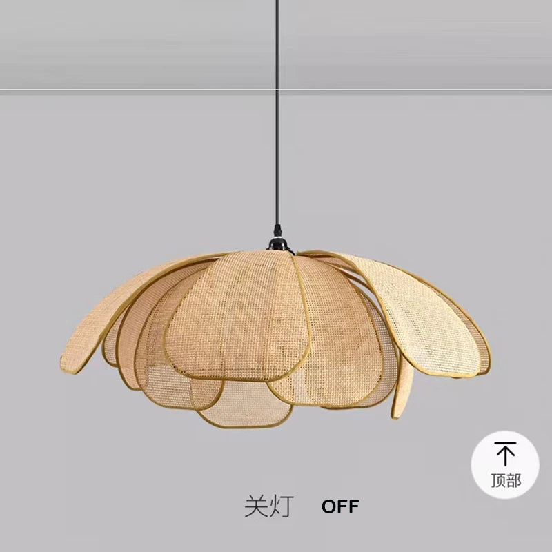 Nordic Rattan Pendant Chandelier