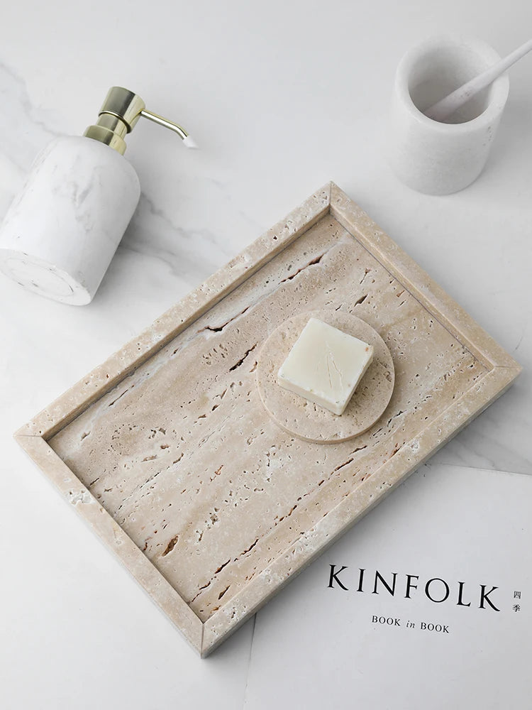 Travertine Display Tray