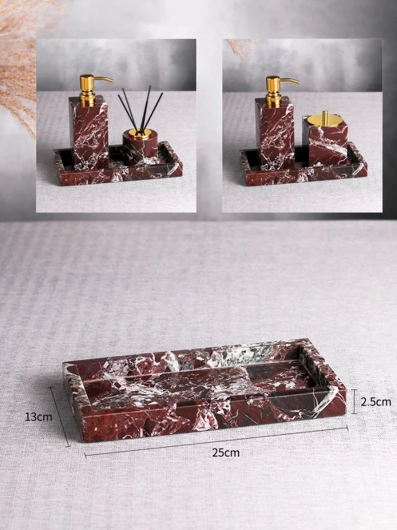 Purple Marble Bathroom Set