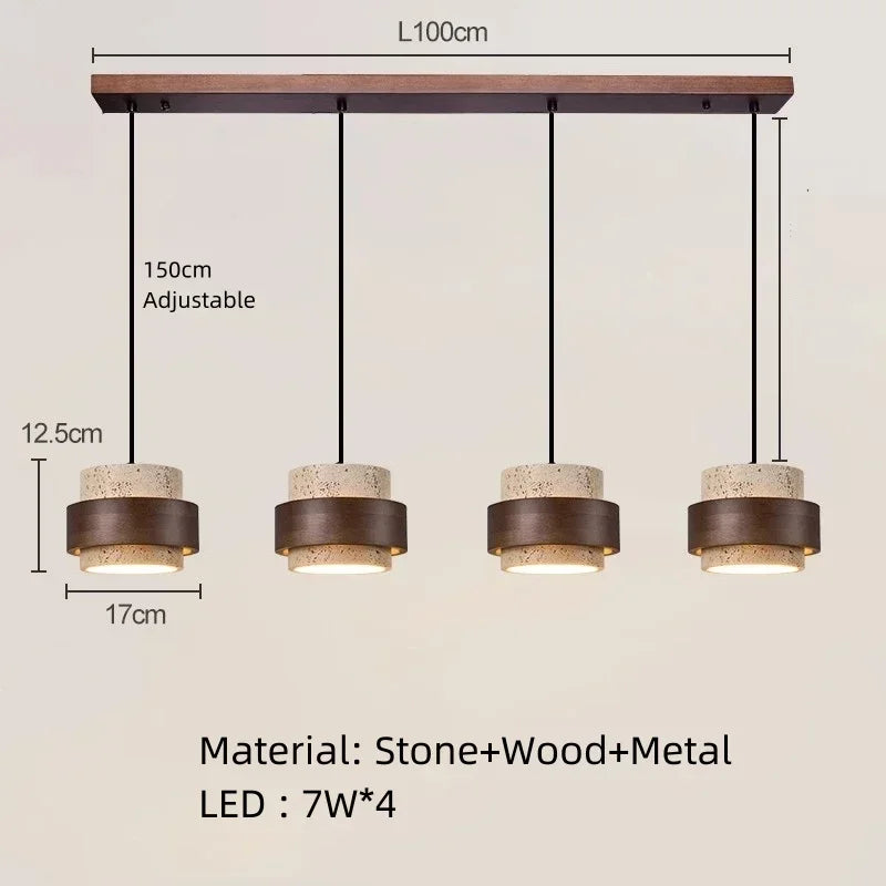 Wabi-Sabi Stone Pendant Lamp