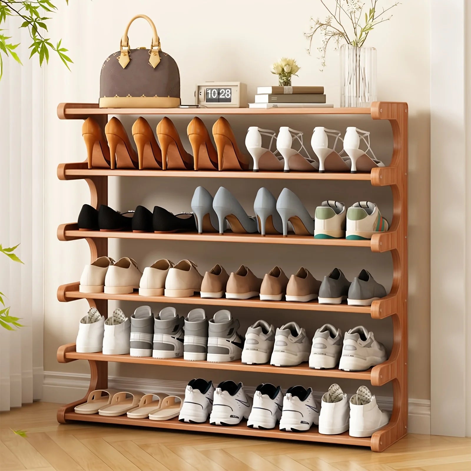 Bamboo Shoe Rack