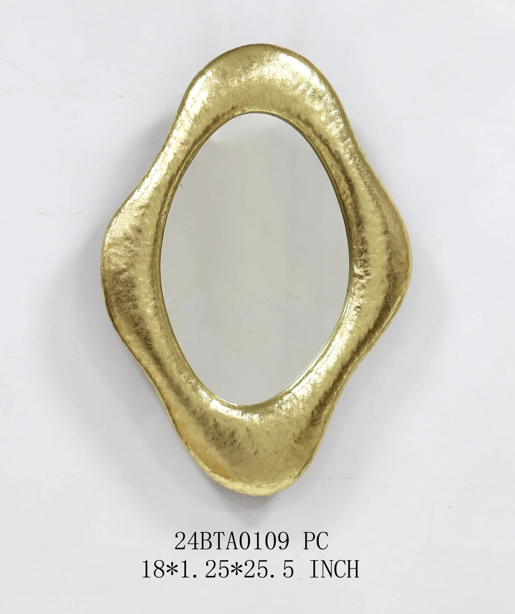 Farmhouse Irregular Gold Wall Mirror