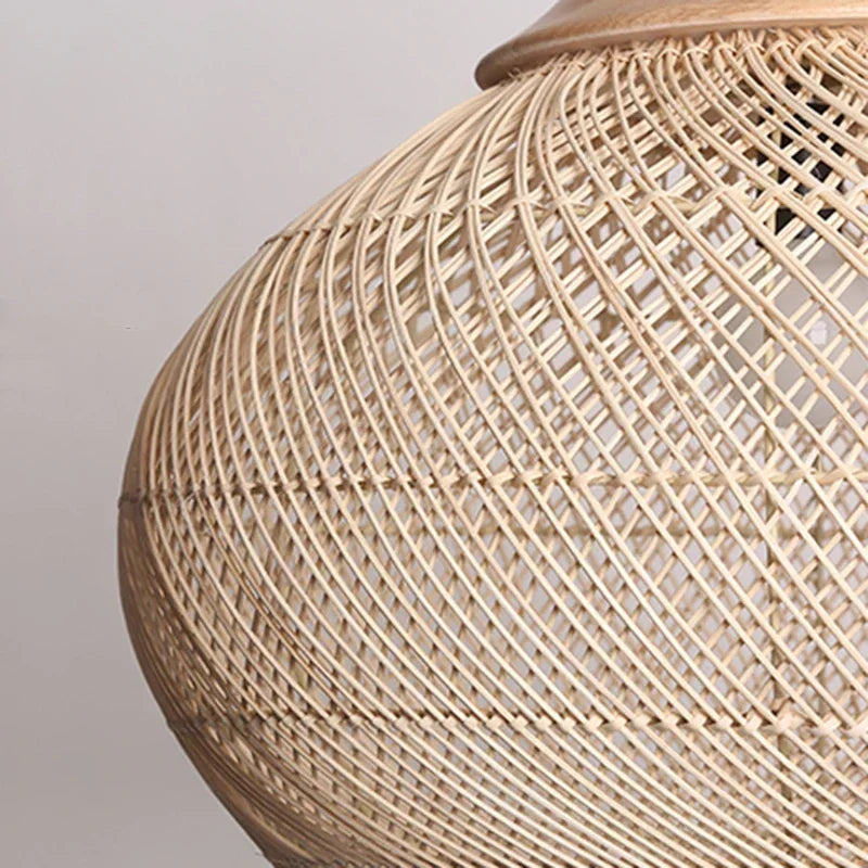 Wabi-Sabi Rattan Pendant Chandelier
