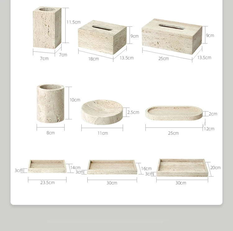 Travertine Bathroom Set