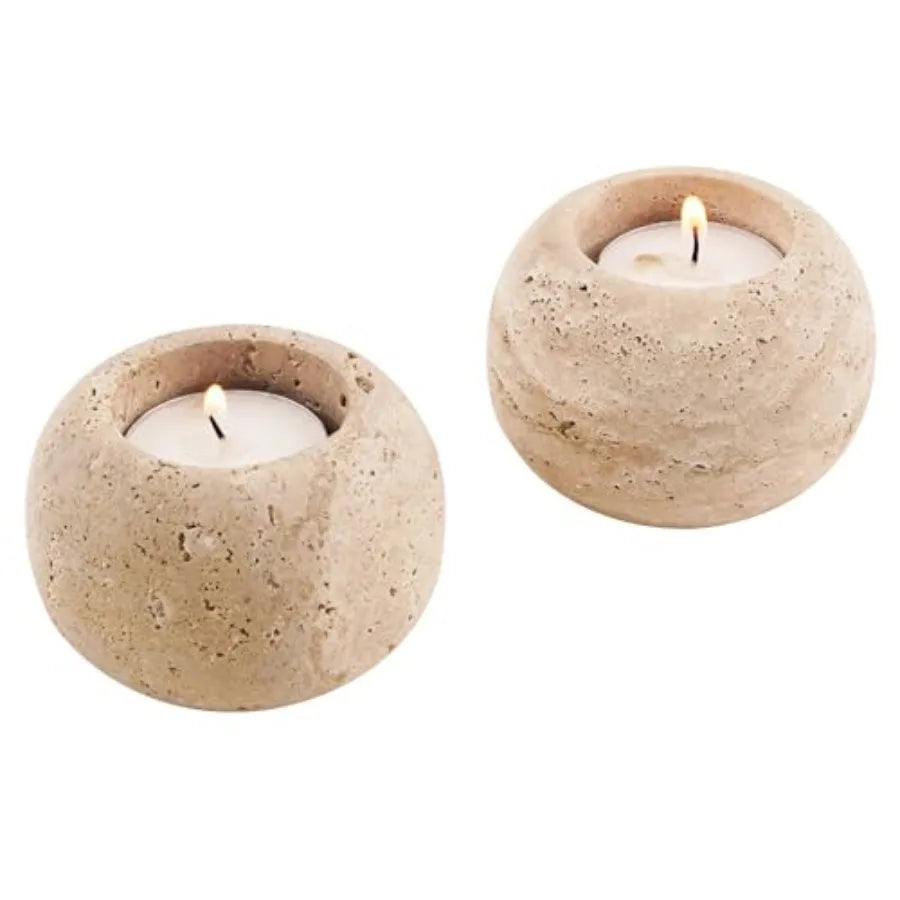 Travertine Tealight Holder (Set)