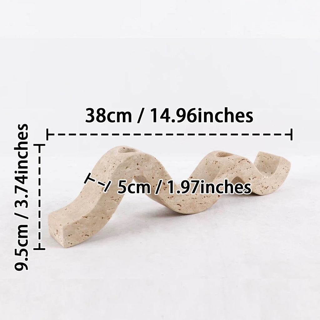 Wabi-Sabi Travertine Candle Holder
