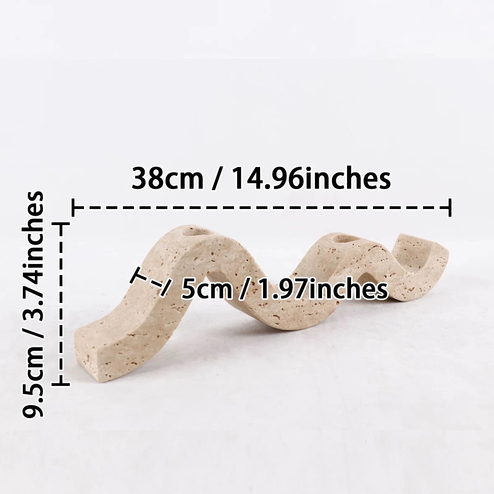 Wabi-Sabi Travertine Candle Holder
