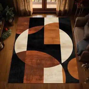 Abstract Washable Area Rug