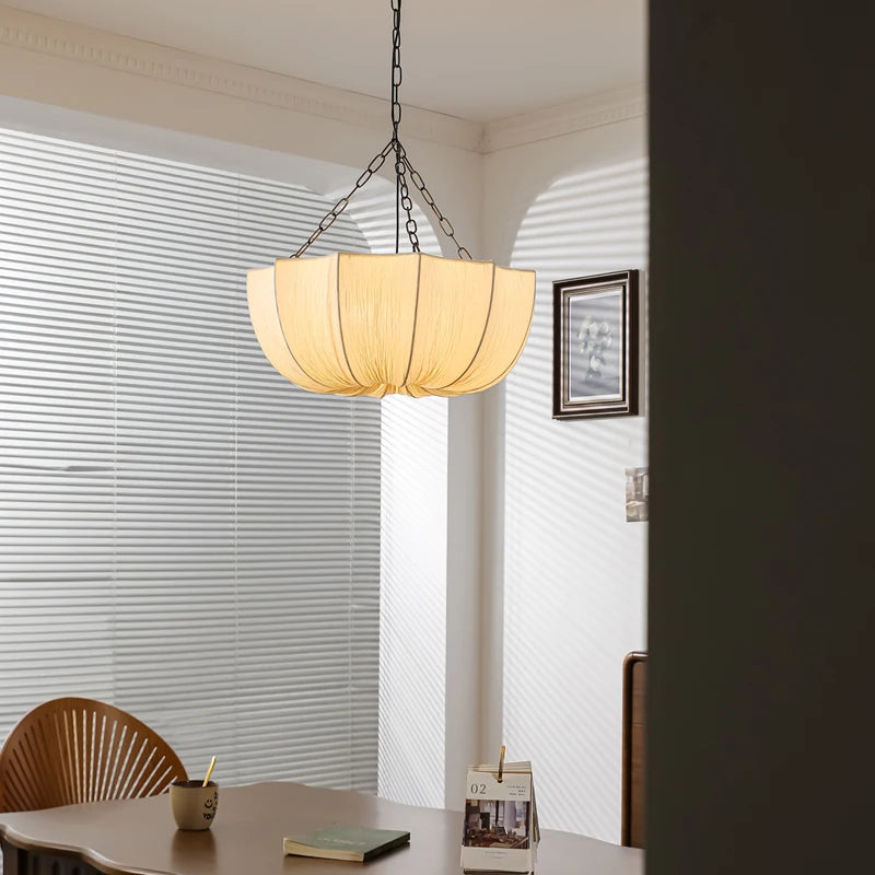 Wabi-Sabi Fabric Pendant Chandelier