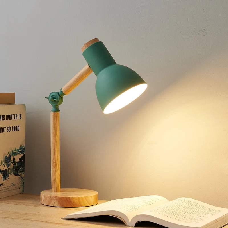 Nordic Wood Bedside Lamp