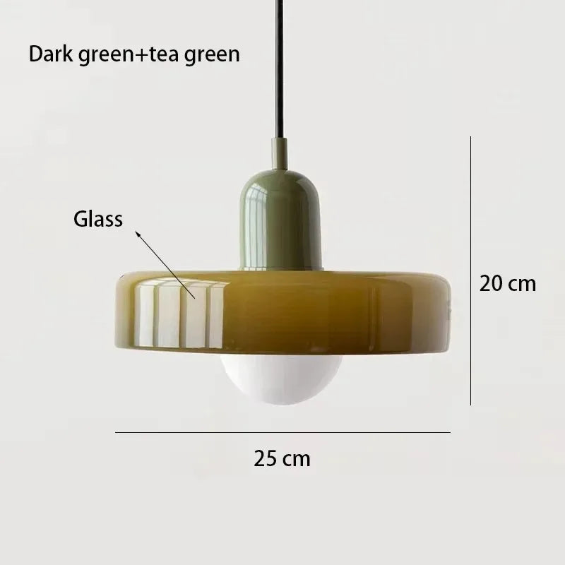 Retro Orange Glass Pendant Light