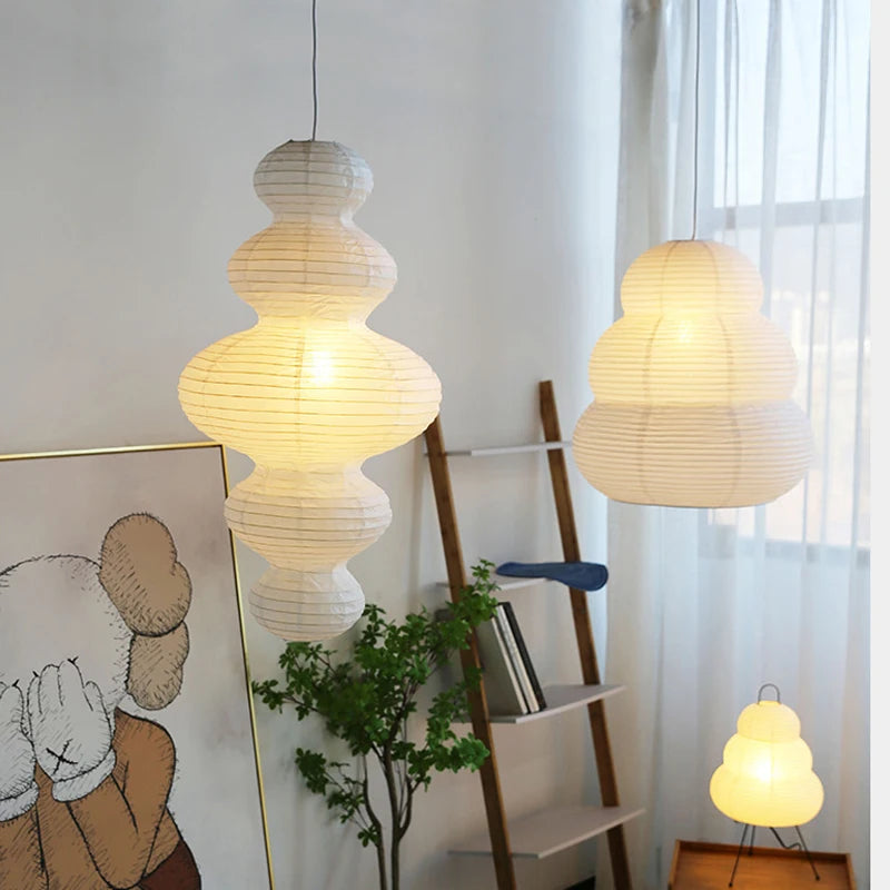 Wabi-Sabi Paper Pendant Chandelier