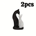 Abstract Cat Figurine Set