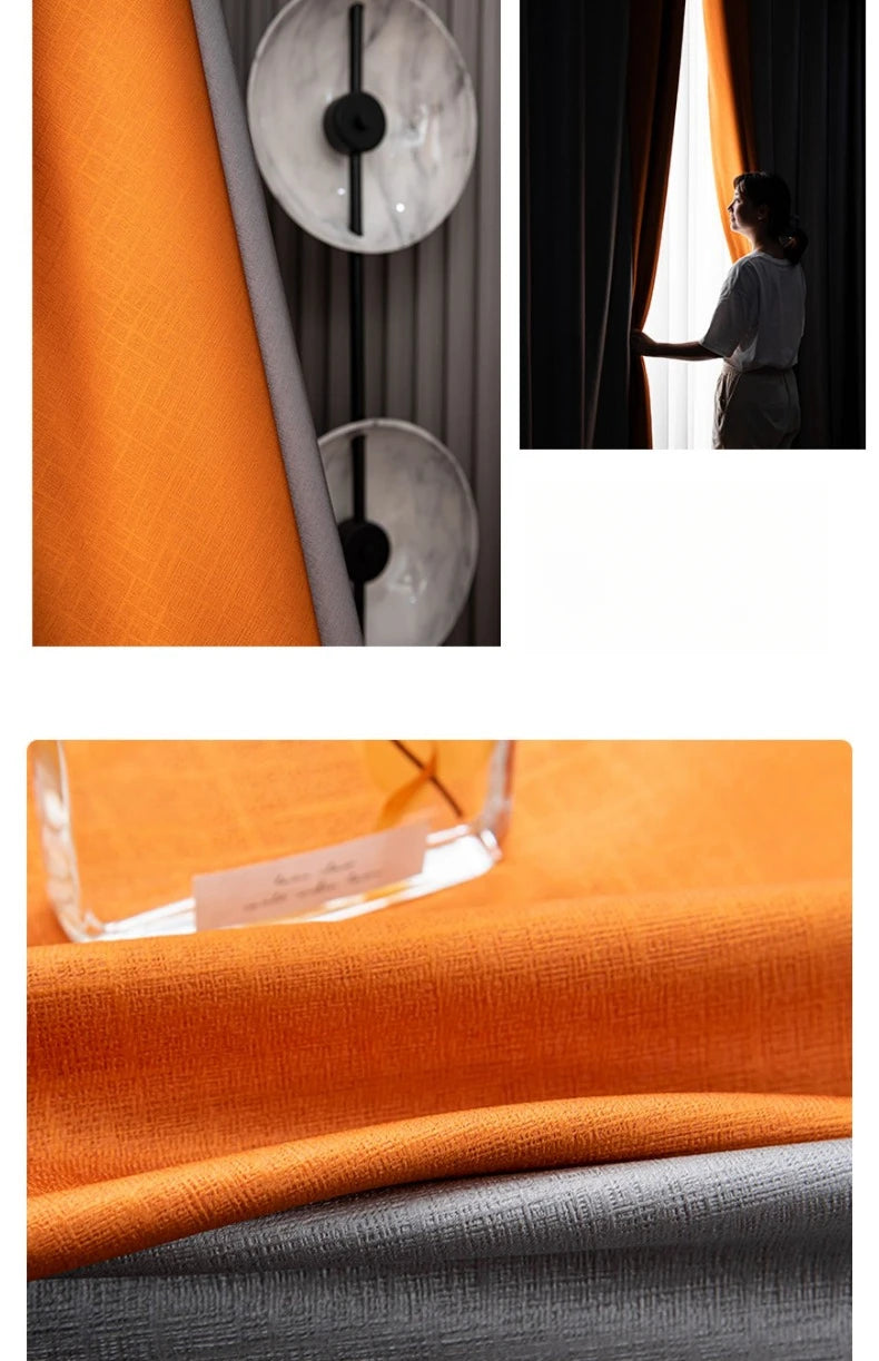 Modern Linen Blackout Curtains