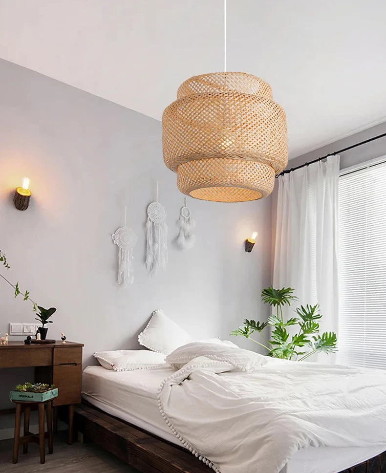 Vintage Bamboo Pendant Chandelier