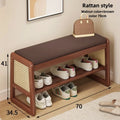 Rattan Shoe Storage Bench