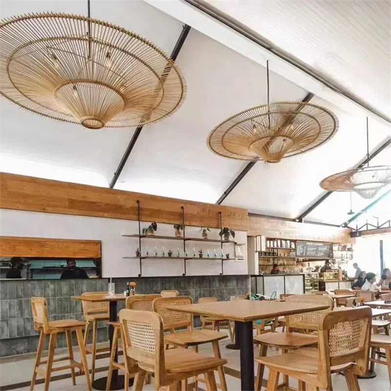 Wabi-Sabi Rattan Pendant Lamp