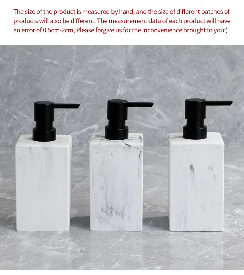 Marble-Pattern Bathroom Set