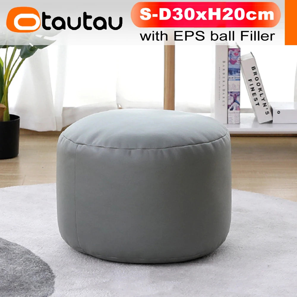Round Storage Pouf