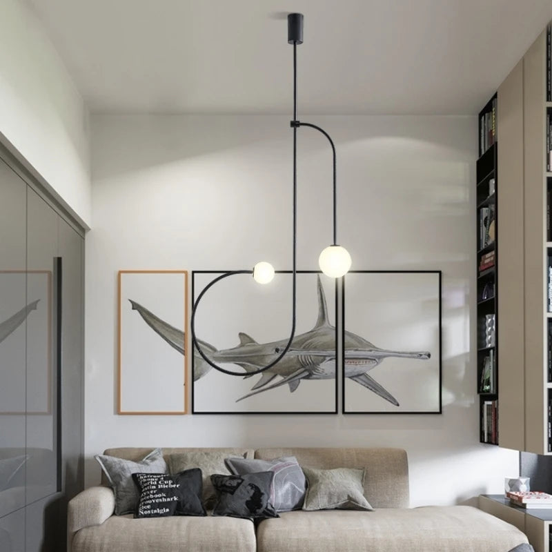 Nordic Glass Arc Pendant Lamp