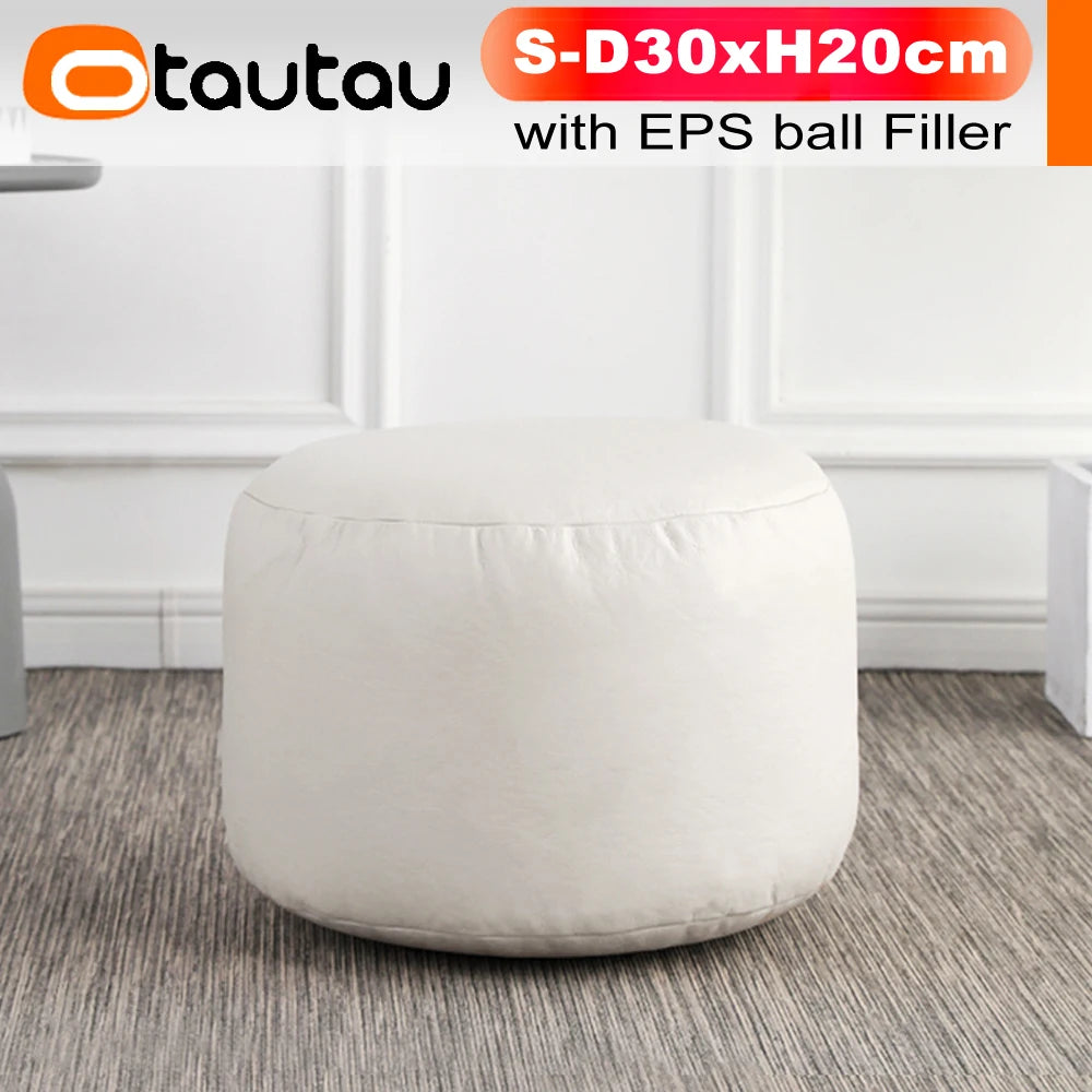 Round Storage Pouf