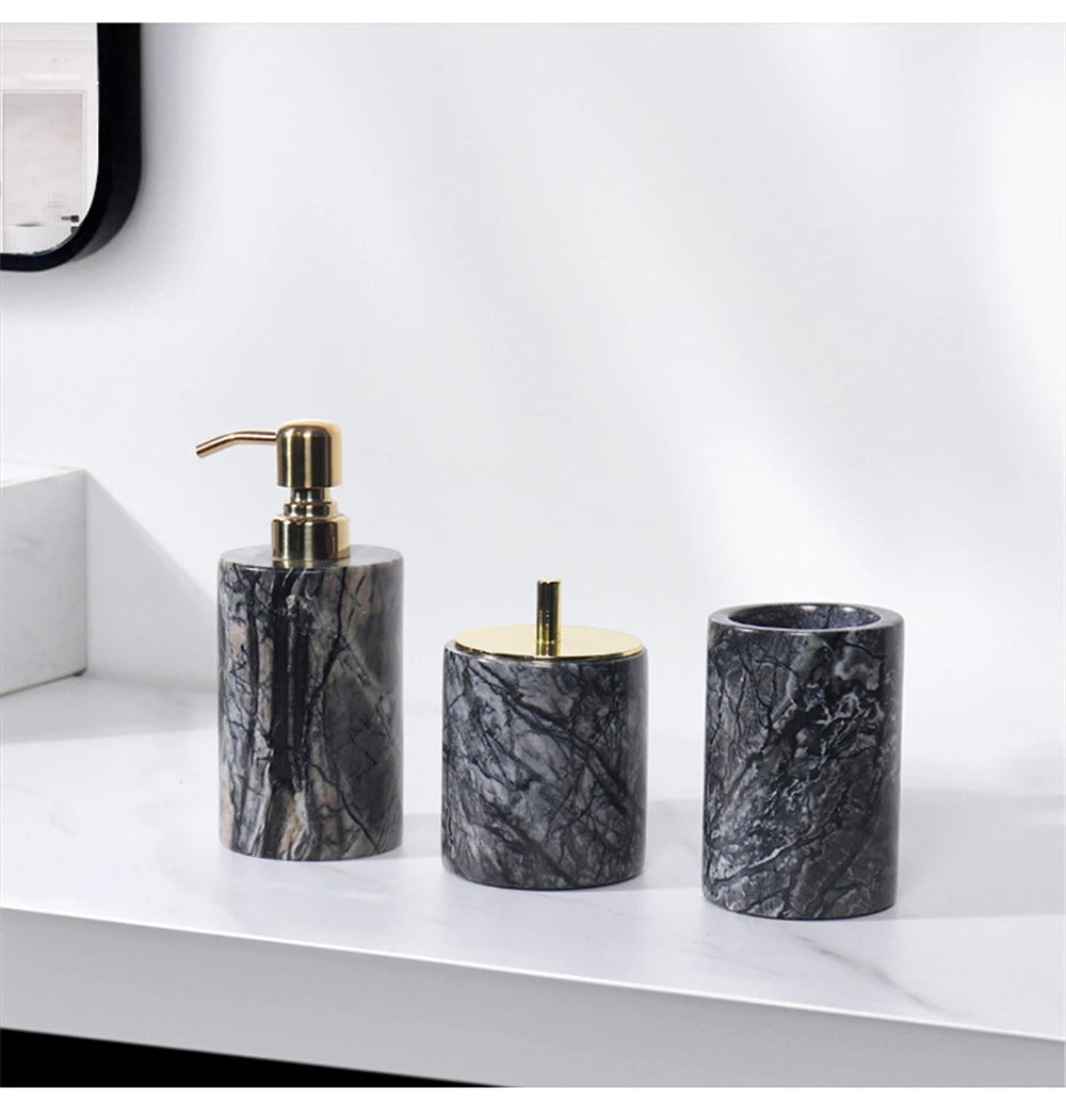Grey Marble Bathroom Set