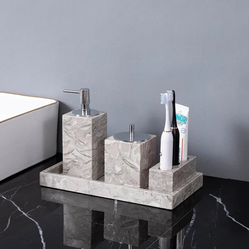 Elegant Marble Bathroom Set