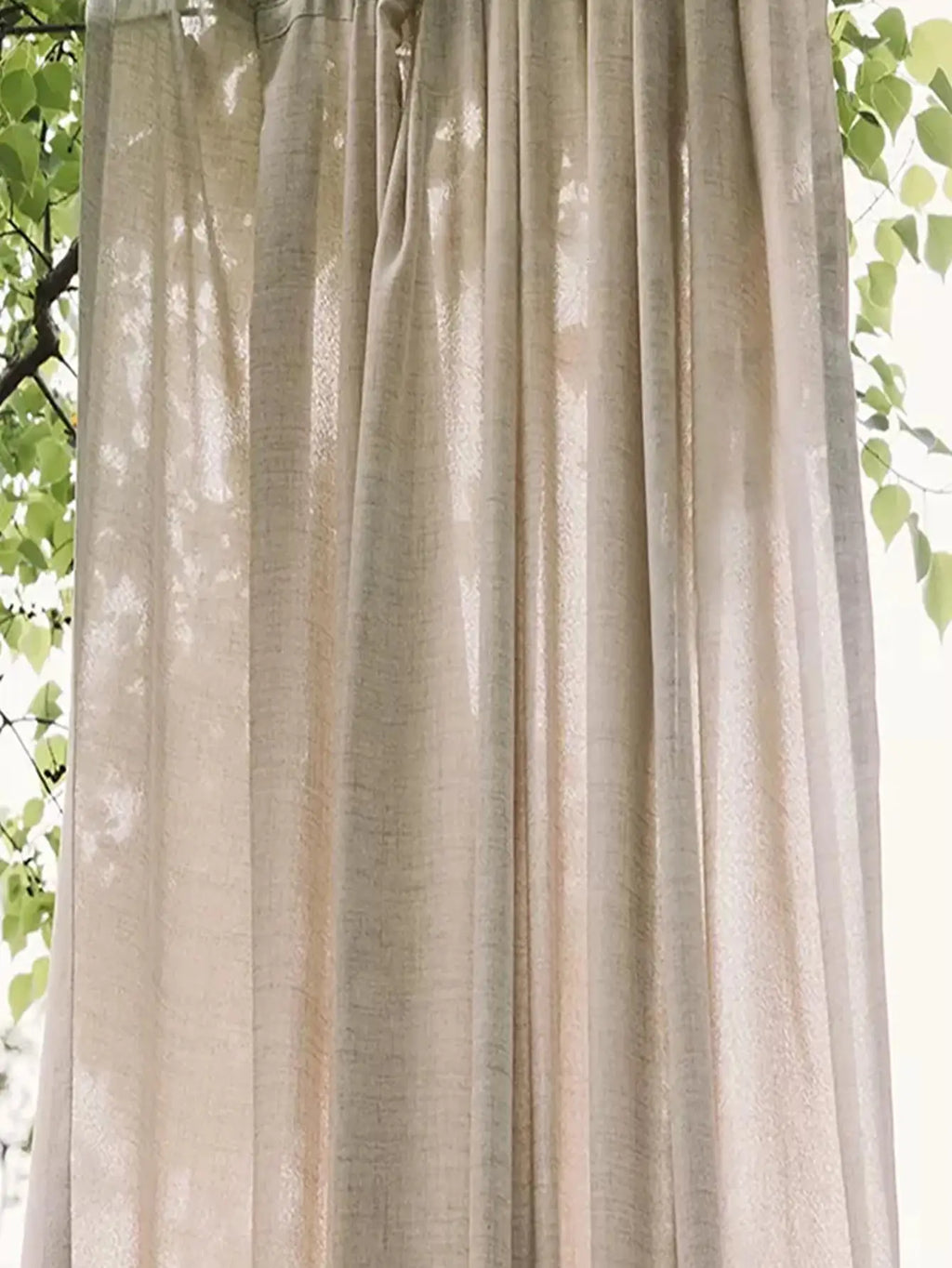 Japanese Cotton-Linen Semi-Sheer Curtains