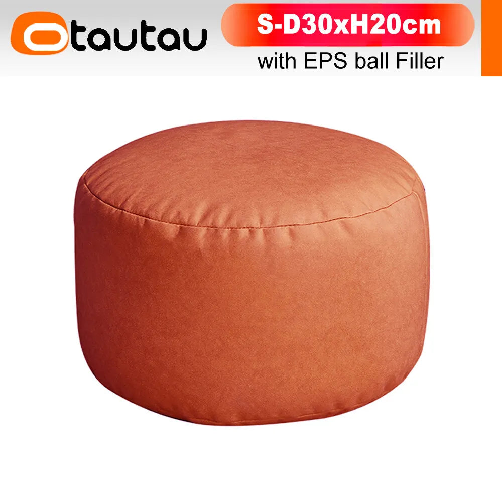 Round Storage Pouf