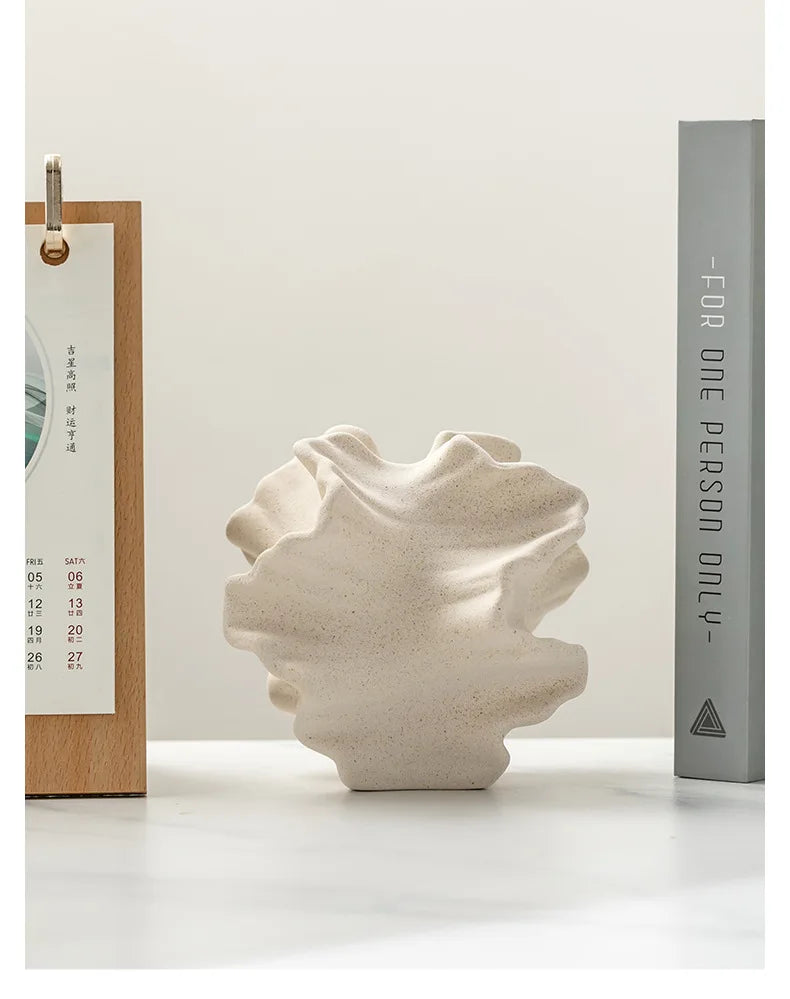 Wavy Petal Ceramic Vase