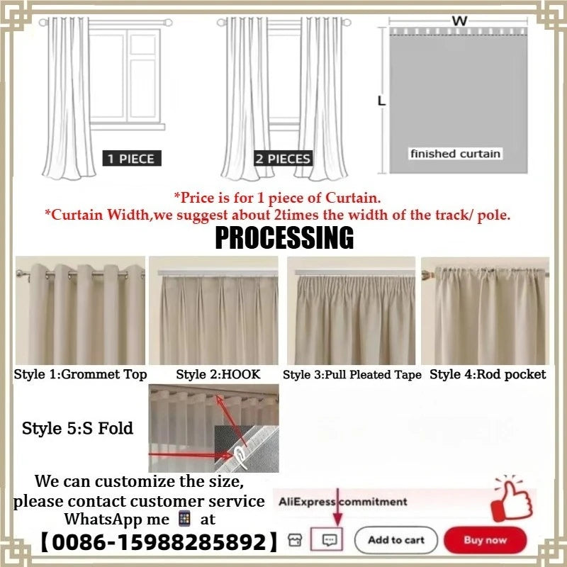 Modern Cotton-Linen Sheer Curtain