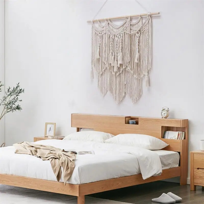 Boho Round Beige Macrame Wall Hanging
