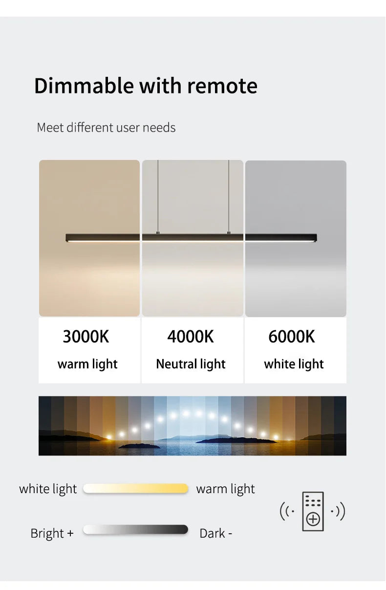 Modern Acrylic Linear Pendant Light