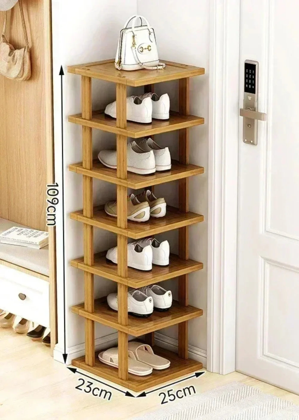 Bamboo Corner Shoe Rack