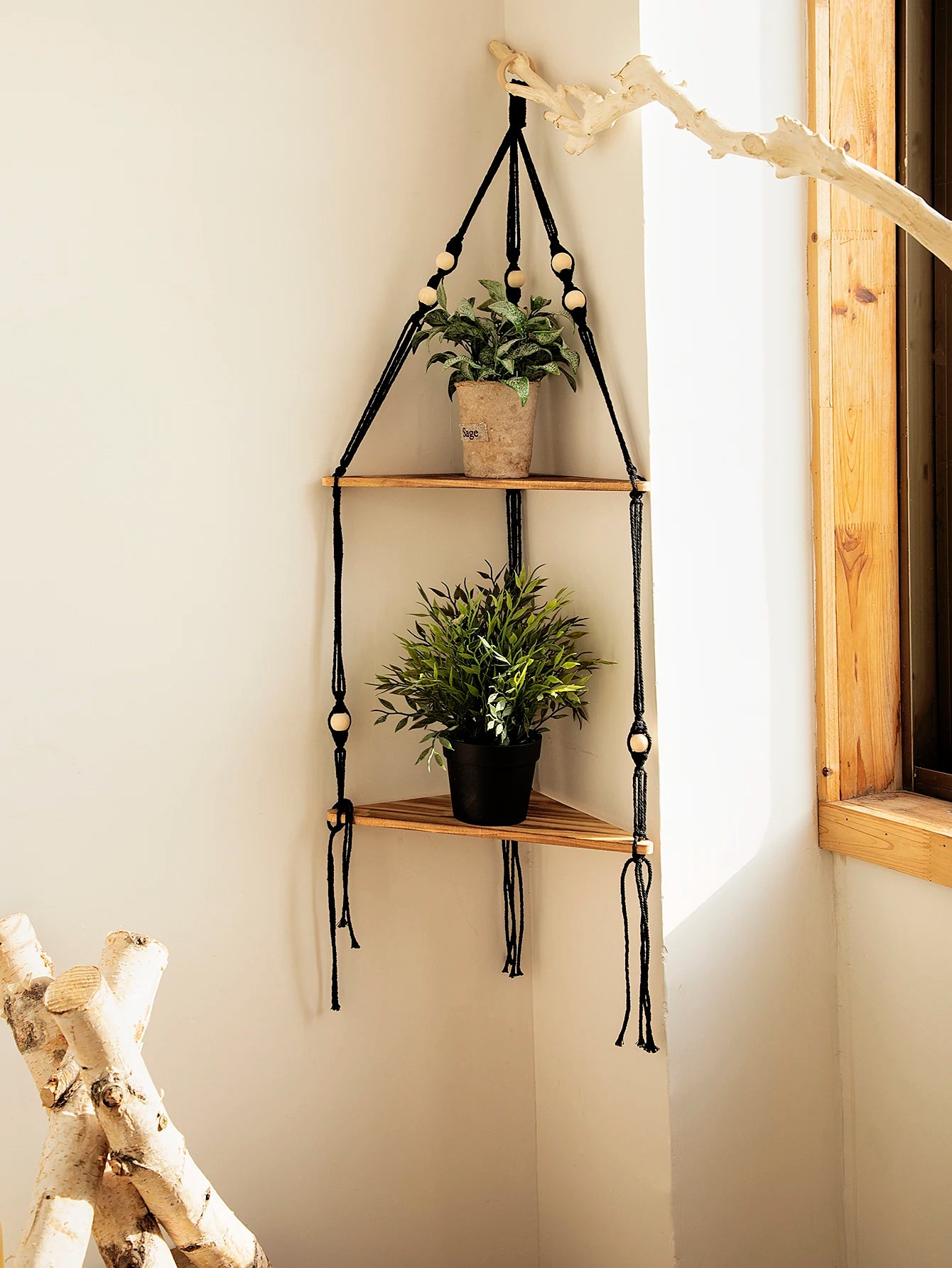 Floating Corner Wall Shelf