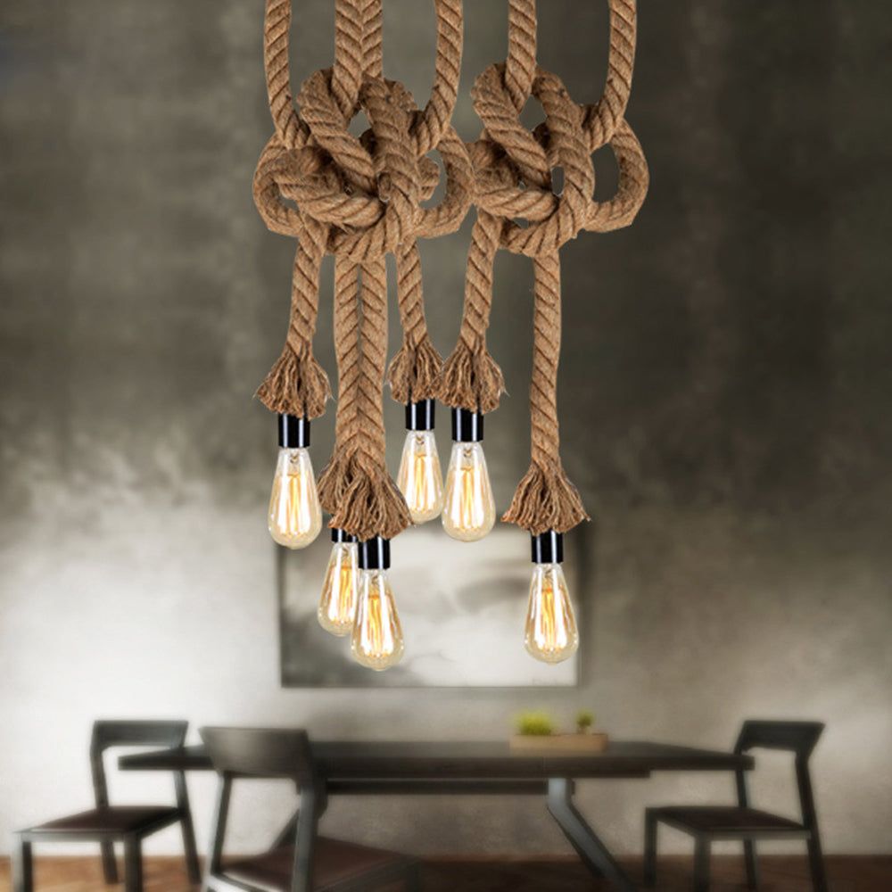 Hemp Rope Industrial Pendant Light