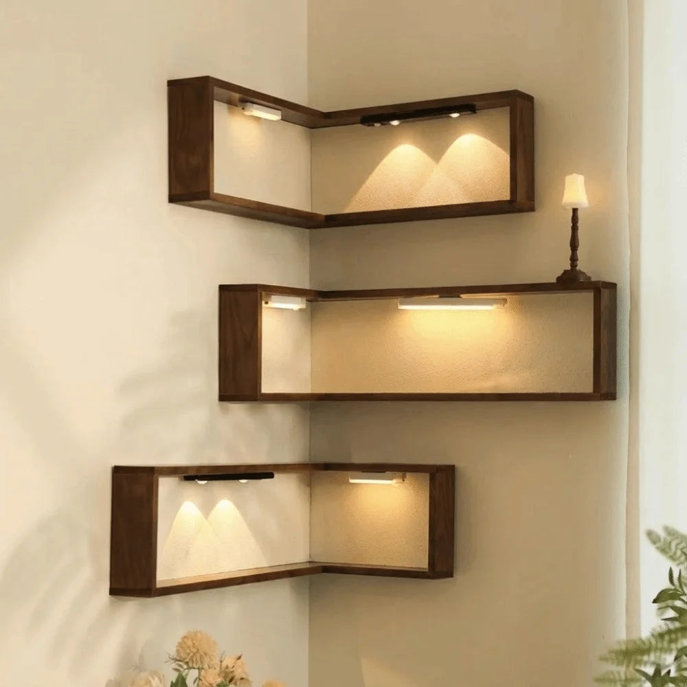 Floating Corner Wall Shelf