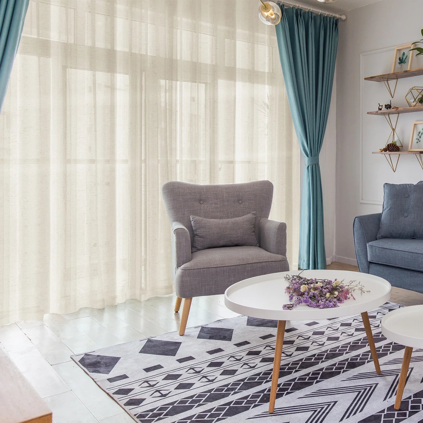 Modern Linen Sheer Curtains