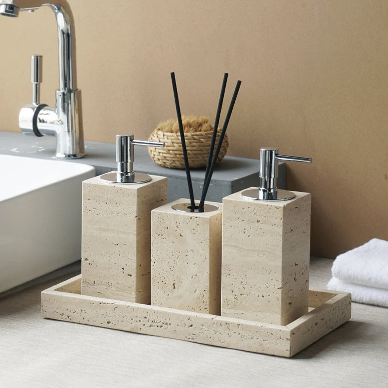Travertine Bathroom Set