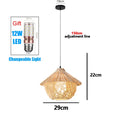 Retro Rattan Pendant Chandelier