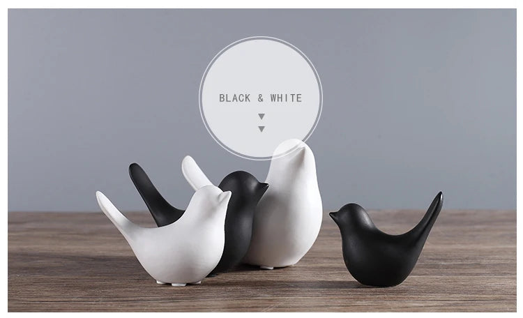 Nordic Ceramic Bird Figurine