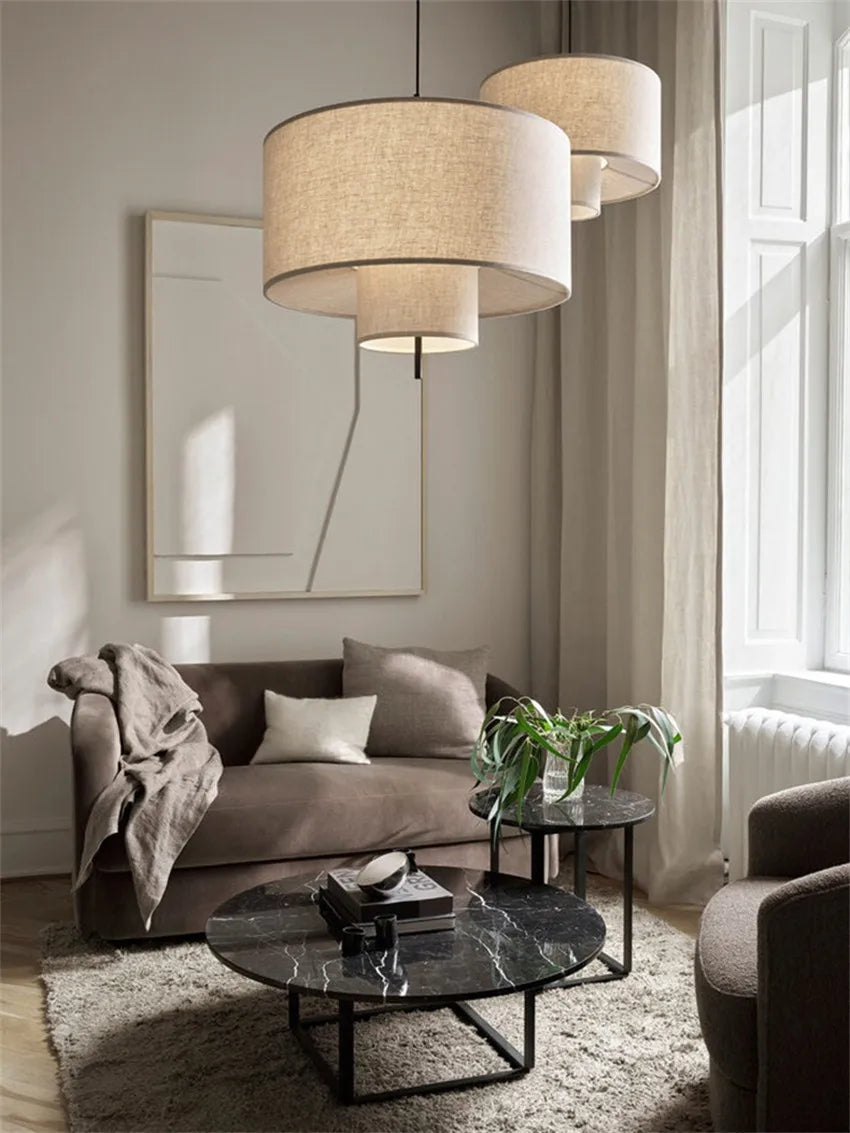 Wabi-Sabi Fabric Pendant Chandelier