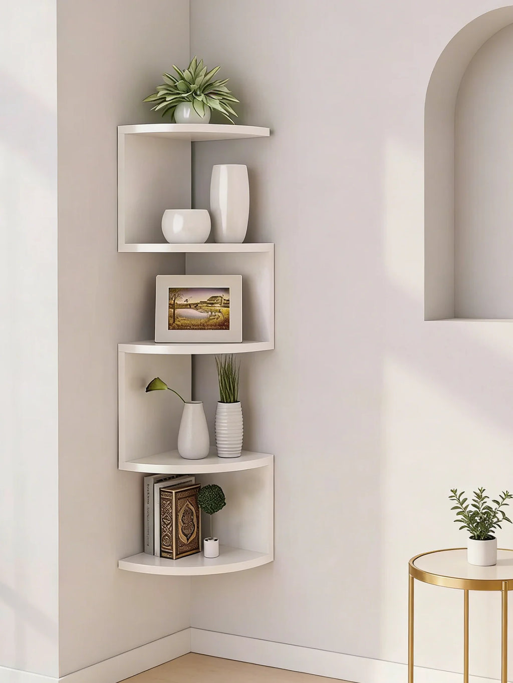 Floating Corner Wall Shelf