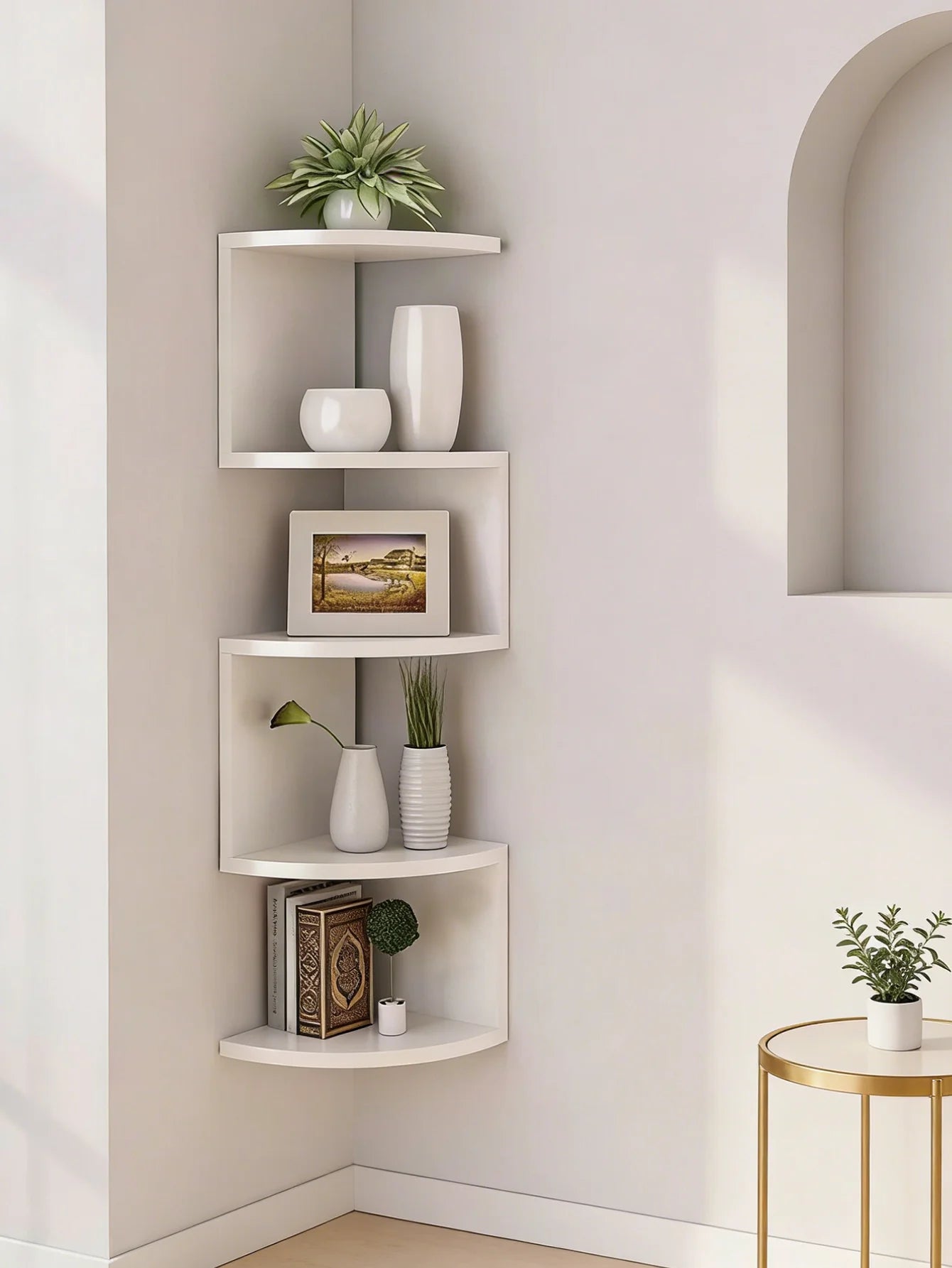 Floating Corner Wall Shelf